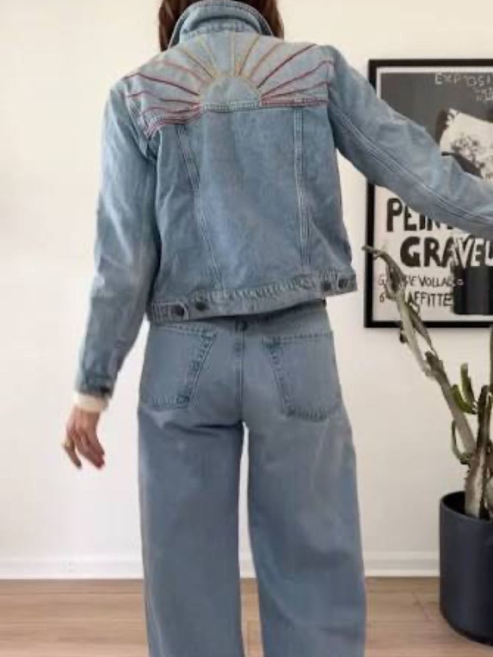 Marine Layer Embroidered denim jacket - Picture 4 of 9